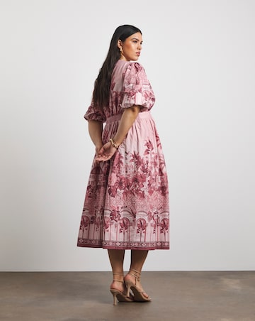 Joanna Hope Cotton Poplin Printed Dress