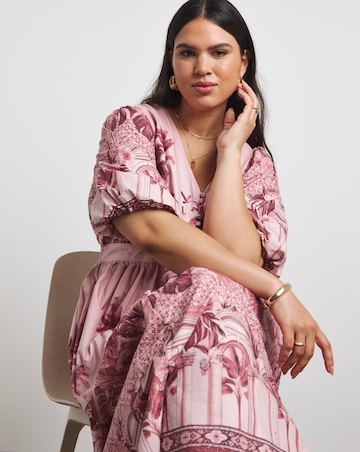 Joanna Hope Cotton Poplin Printed Dress
