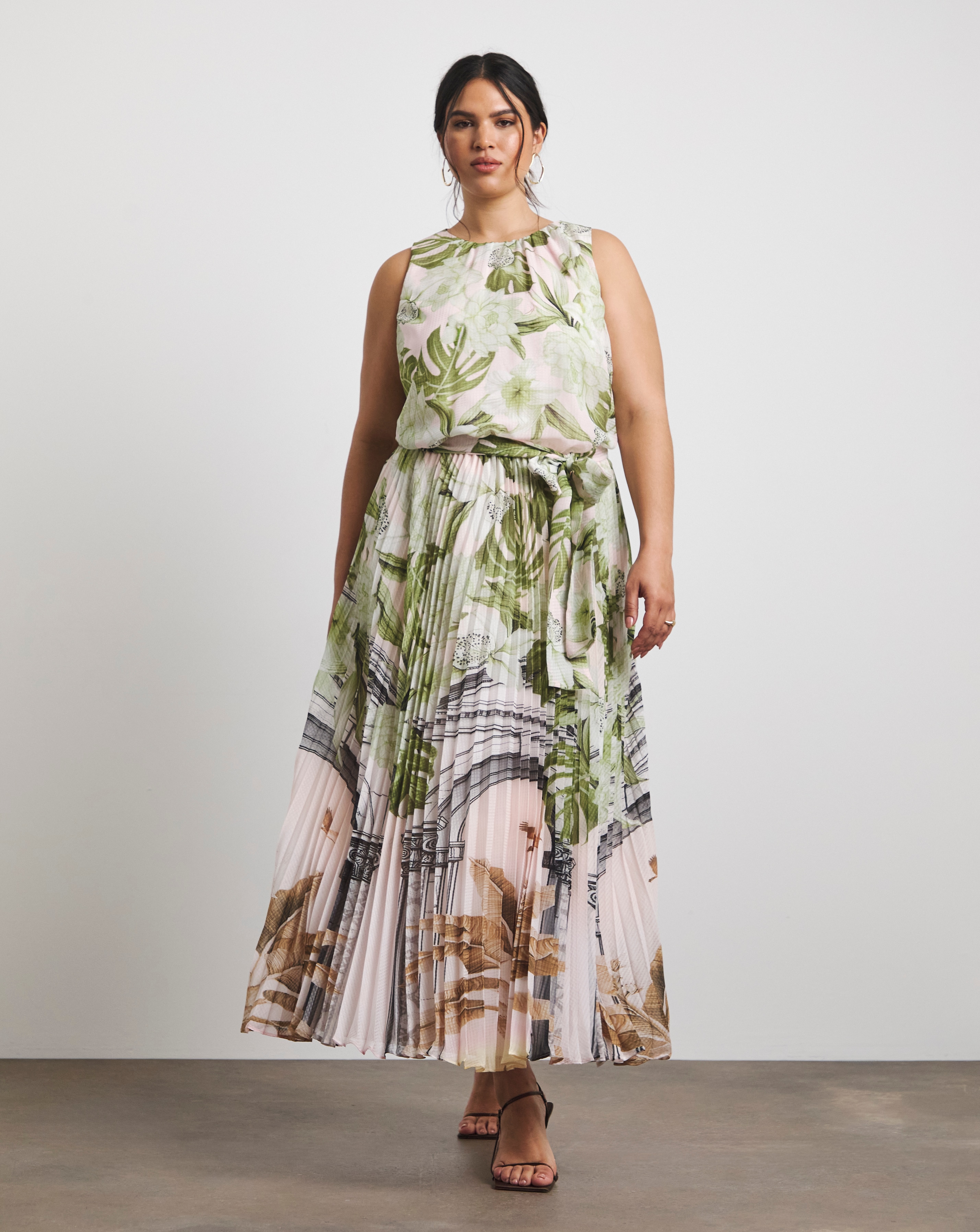 New In - Joanna Hope Printed Pleated Dress