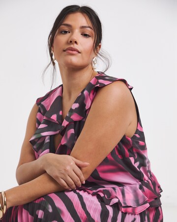 Joanna Hope Printed Pleated Dress