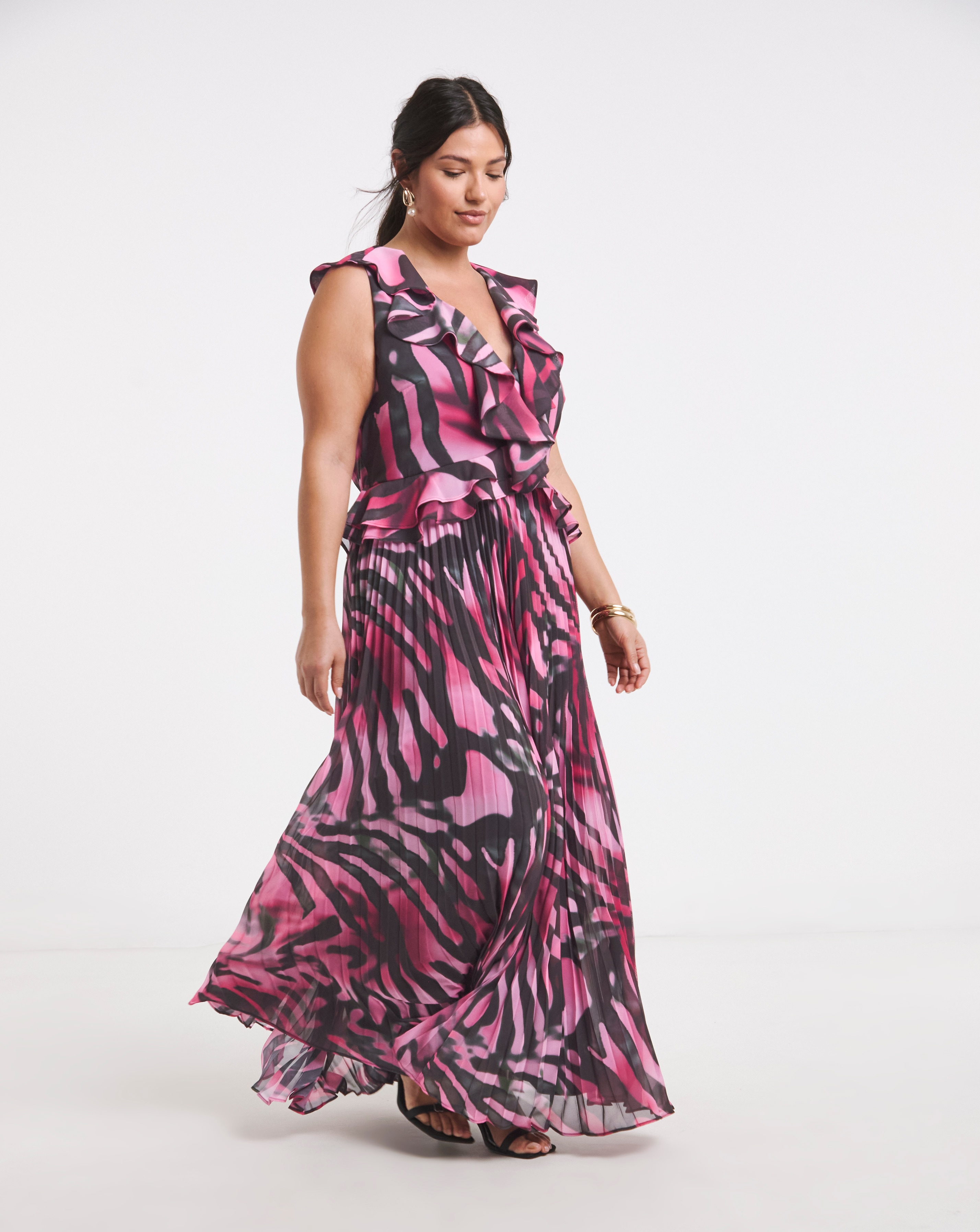 New In - Joanna Hope Printed Pleated Dress