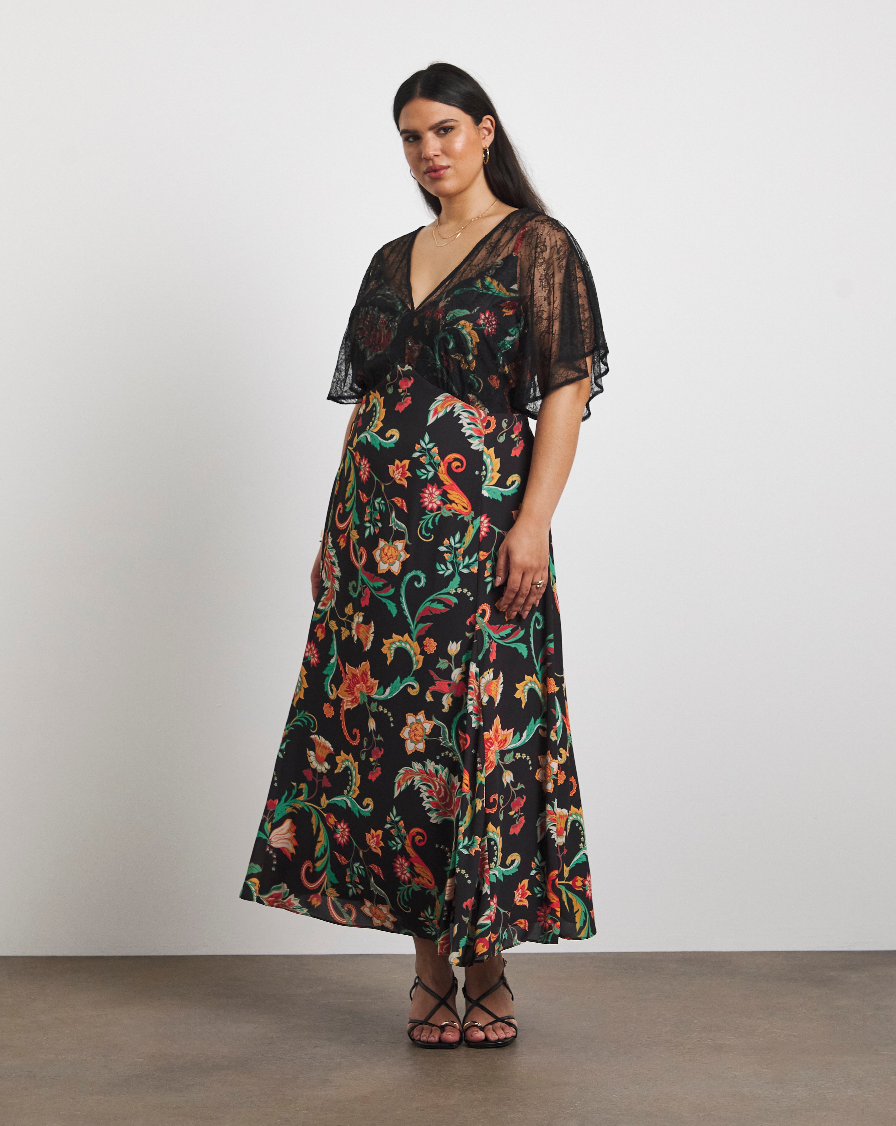 New In - Joanna Hope Lace Sleeve Tea Dress