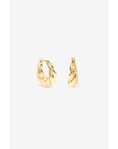Inicio Gold Fluid Twist Hoops