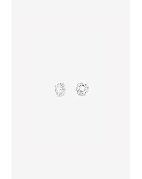 Simply Silver 925 Sterling Silver 10mm Brilliant Round Stud Earrings