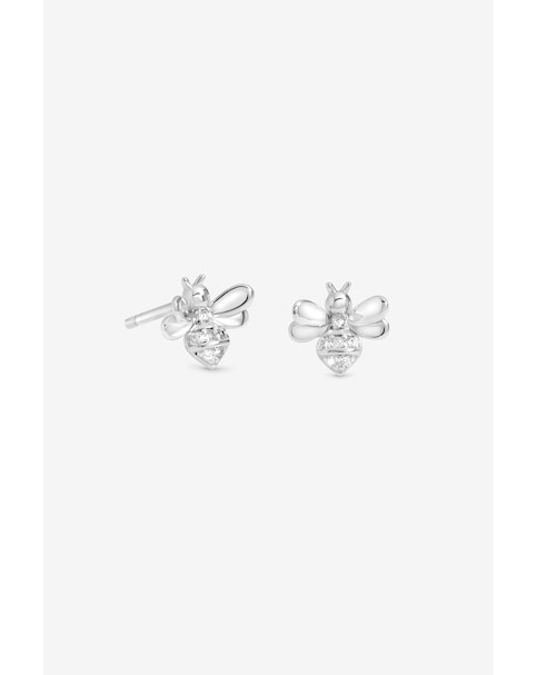 Simply Silver 925 Sterling Silver Polished Bee Stud Earrings