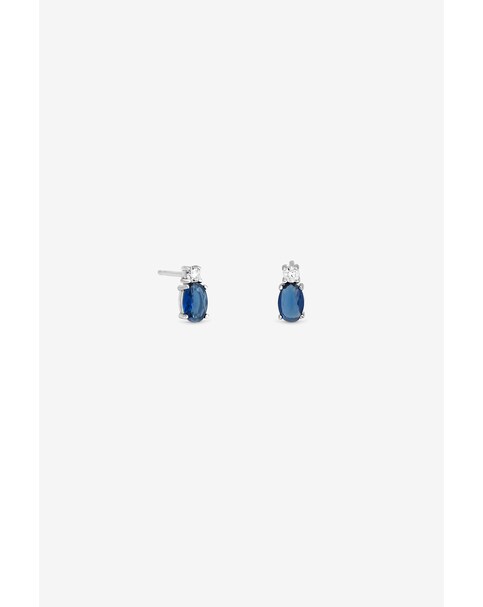 Simply Silver 925 Sterling Silver Sapphire Earrings