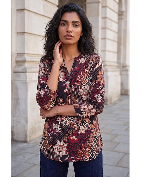 Roman Floral Puff Print Shirt