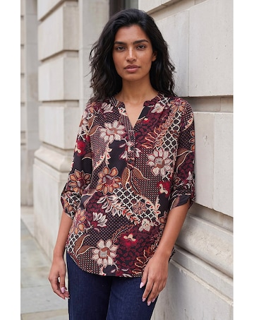 Roman Floral Puff Print Shirt