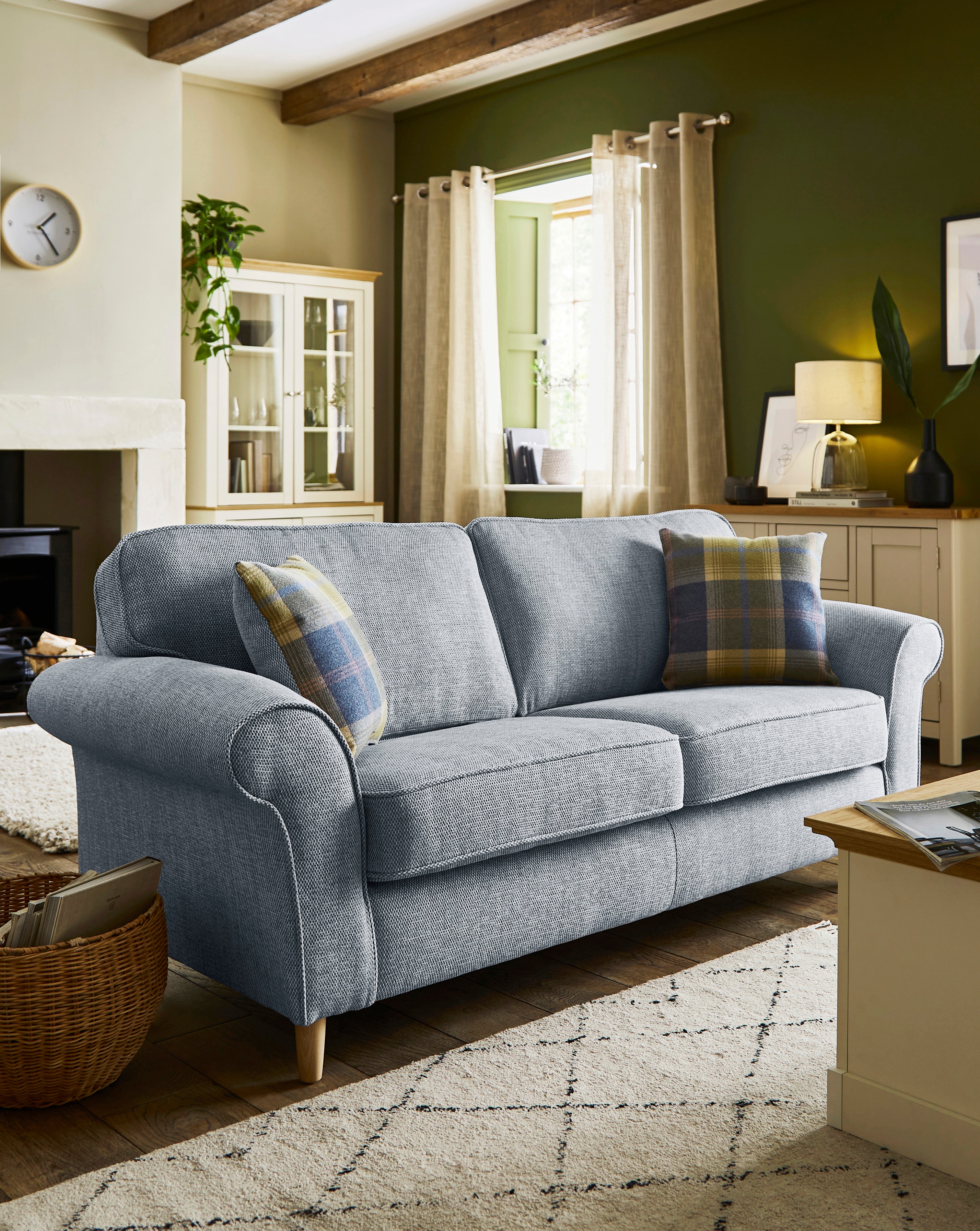 New In - Julipa Chiltern Fabric 3 Seater Sofa