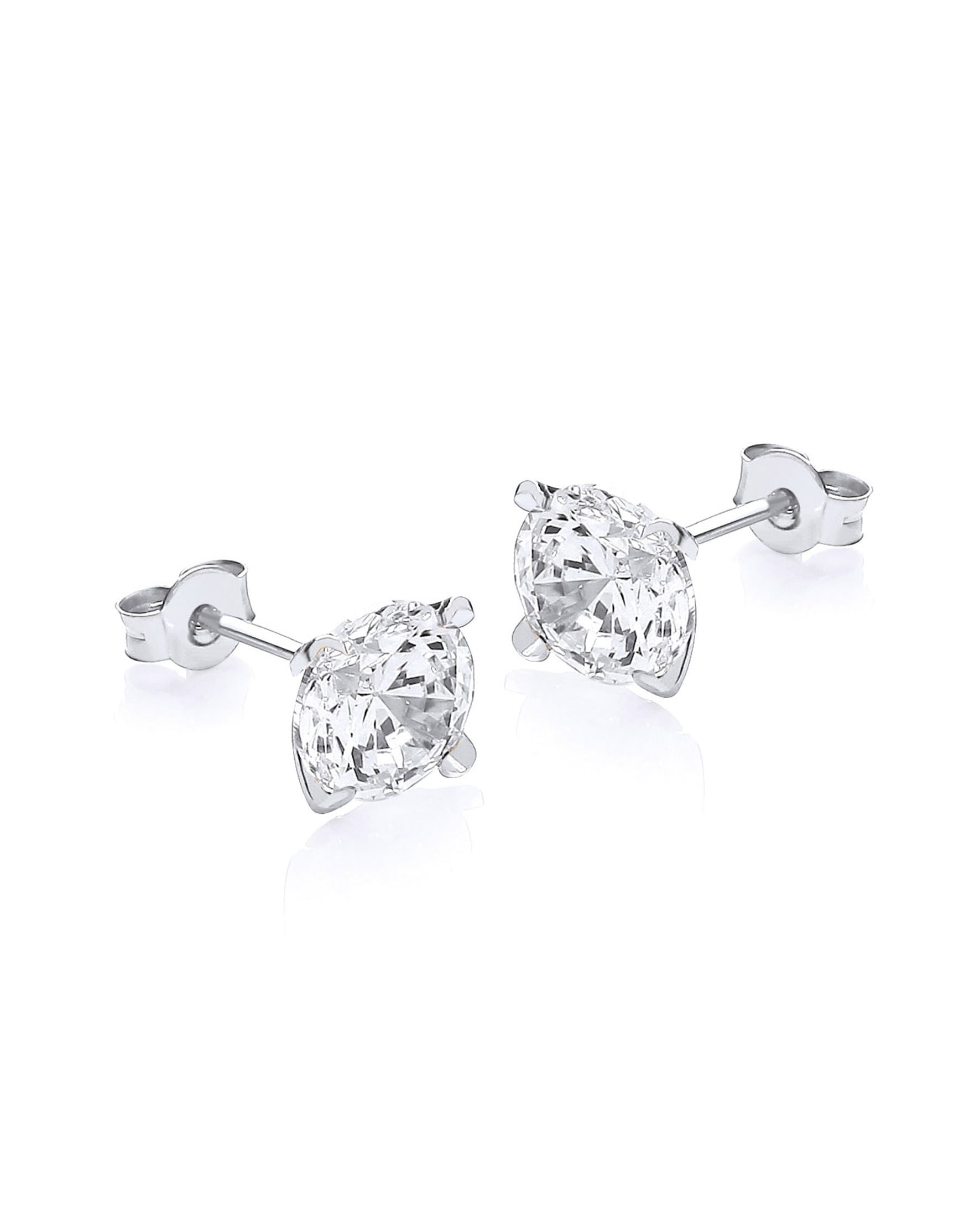 9Ct Gold 8mm Round Studs - Gift For Her