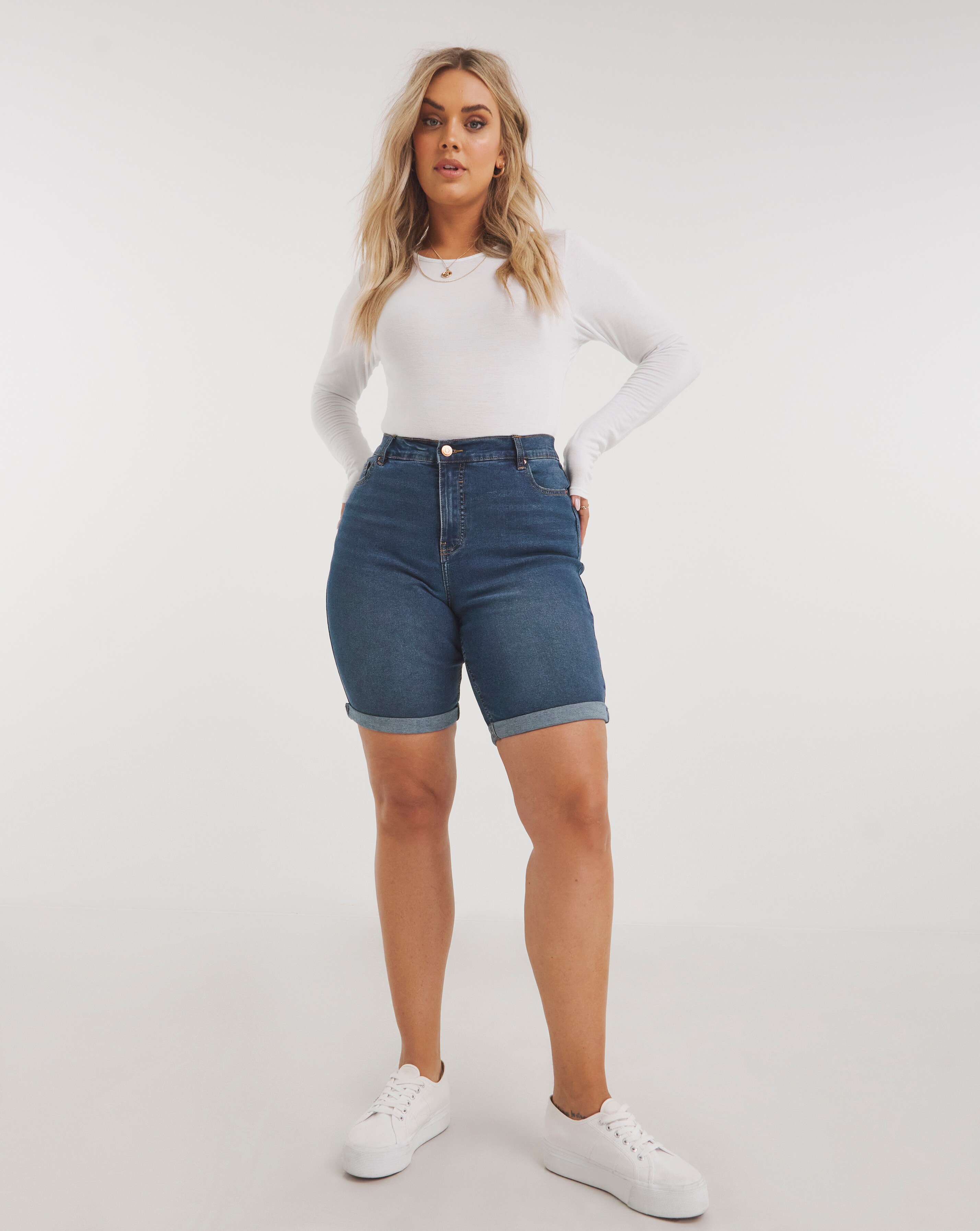 Simply be denim shorts clearance