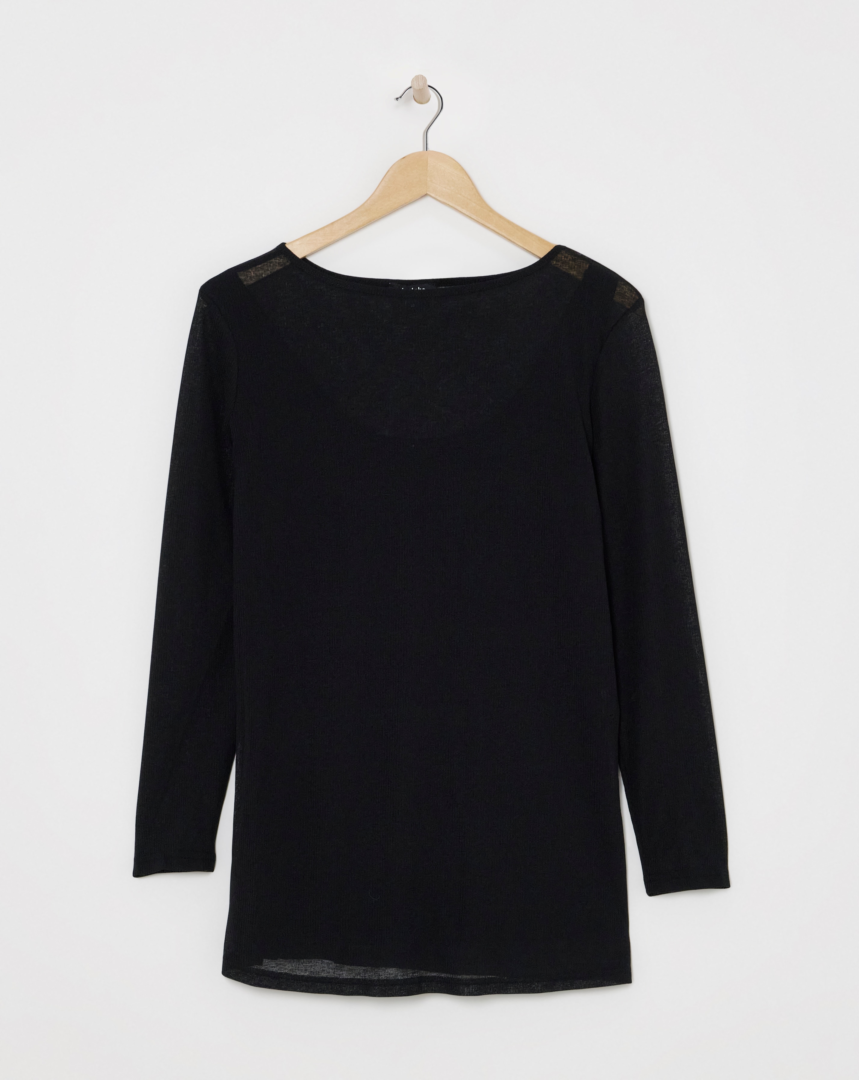 2 in 1 Rib Mesh Longline Top