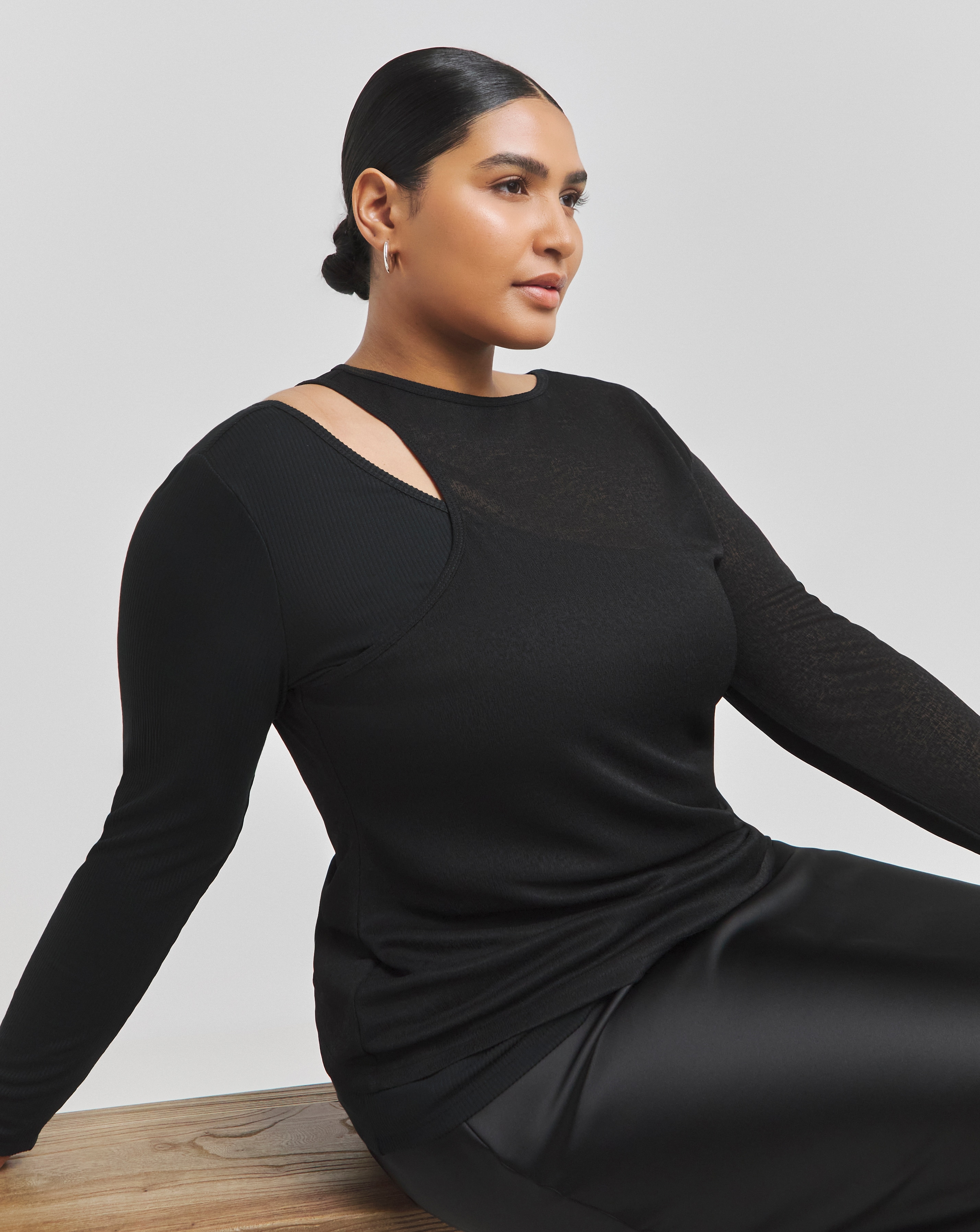 2 in 1 Knit Look Mesh Top