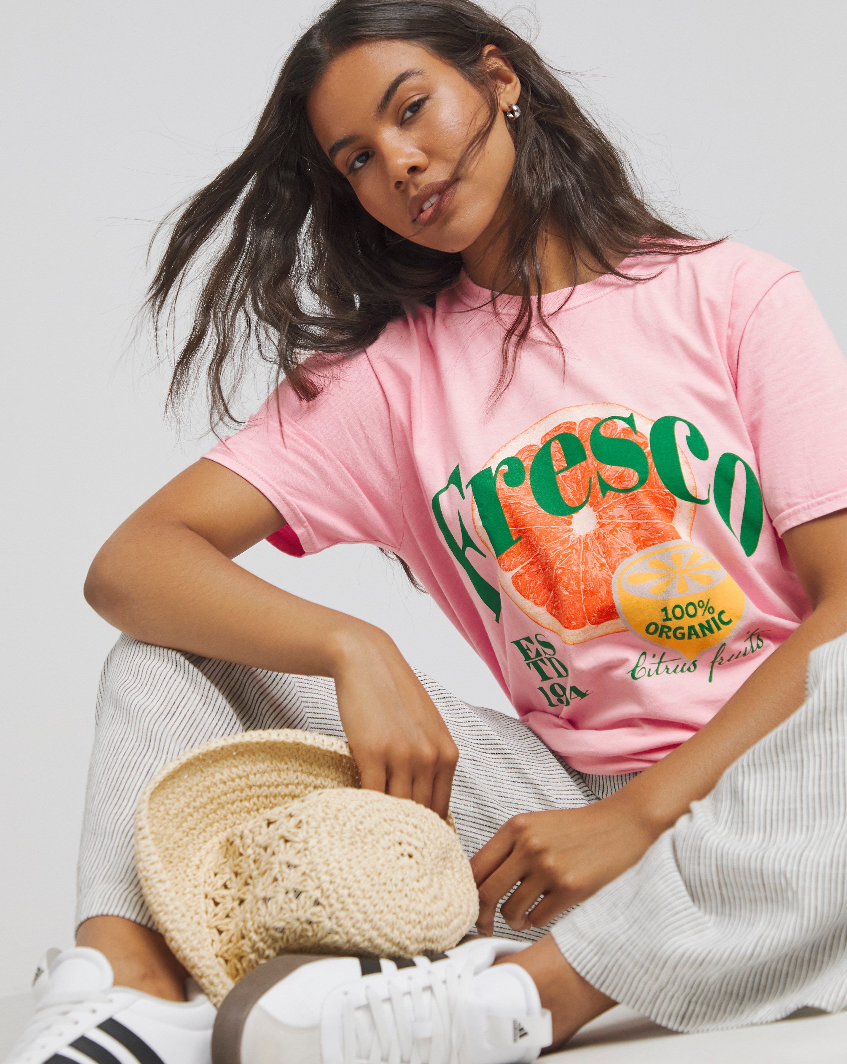 Simply Be Grapefruit Fresco T-Shirt