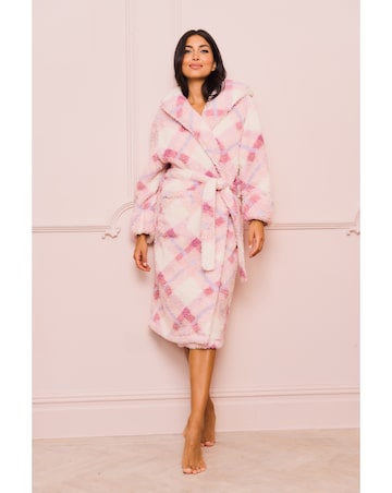 Jim Jam The Label Check Dressing Gown