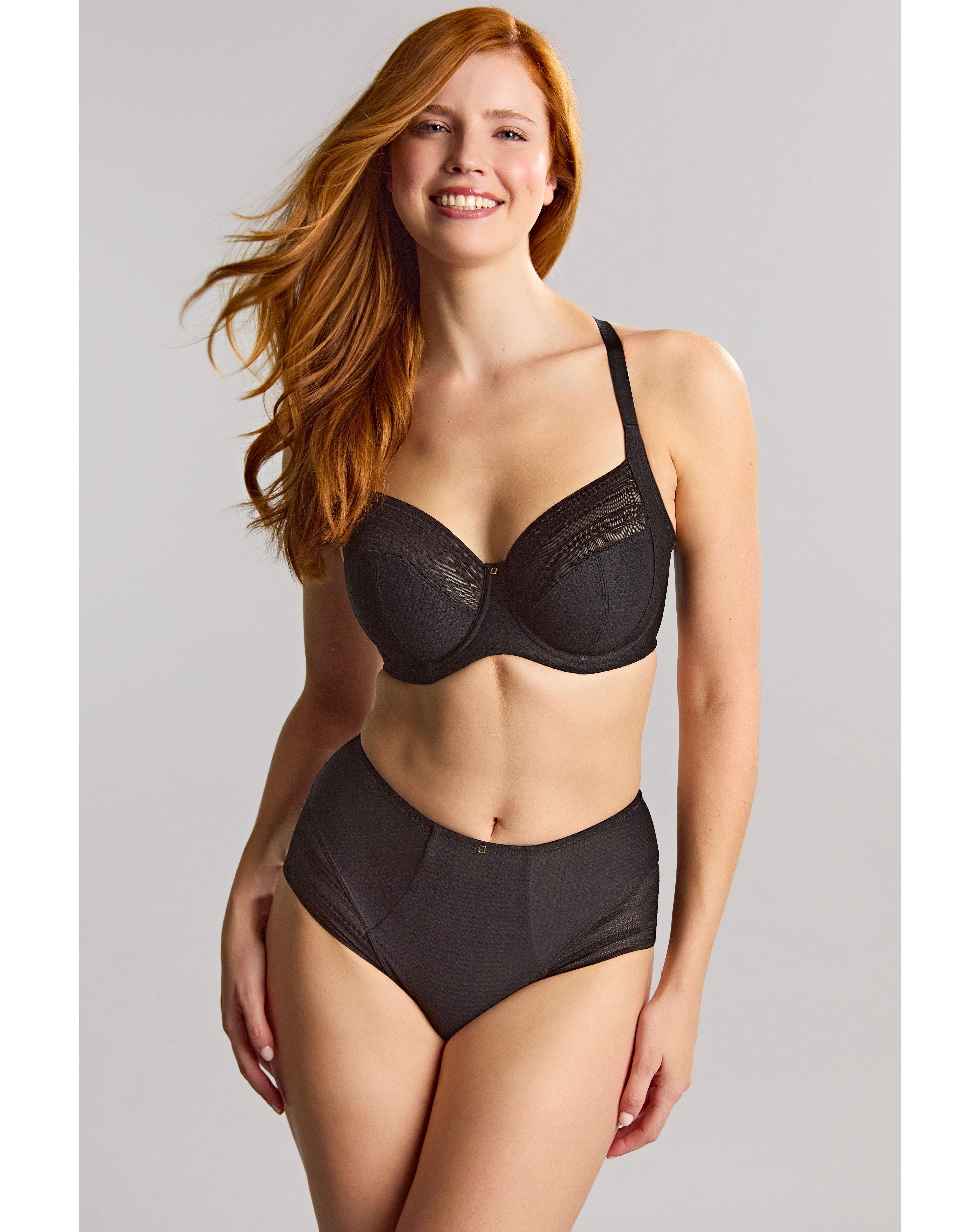 Panache Plus Size Serene Full Cup Bra In Noir | UK Size 28F Women's