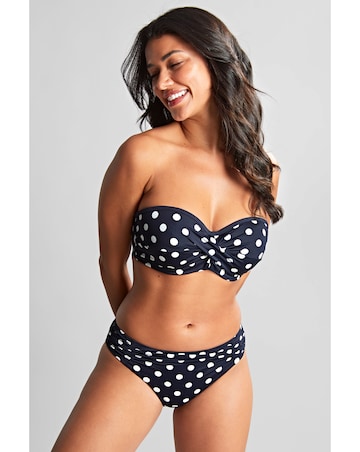 Panache Anya Riva Twist Bandeau Wired Bikini Top Navy Spot