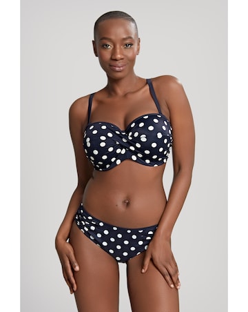 Panache Anya Riva Twist Bandeau Wired Bikini Top Navy Spot