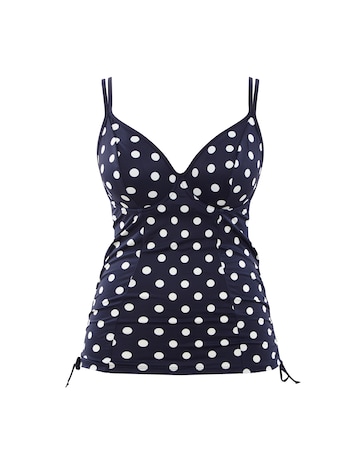 Panache Anya Riva Wired Tankini Top Navy Spot