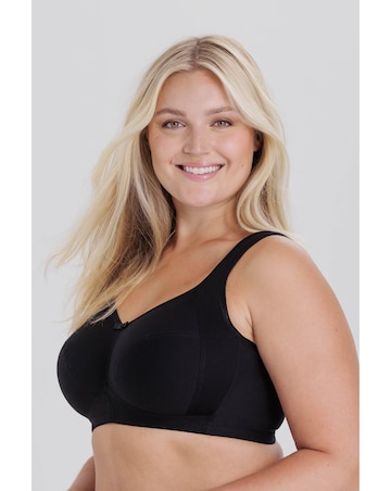 Miss Mary of Sweden Freedom Skin Relief Cotton Non Wired Bra Black