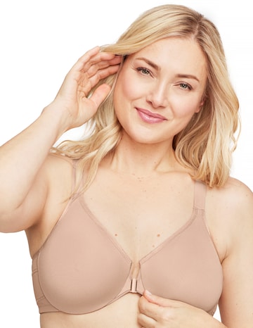 Glamorise Plus Size WonderWire Posture Back Front-Fastening Bra 9265