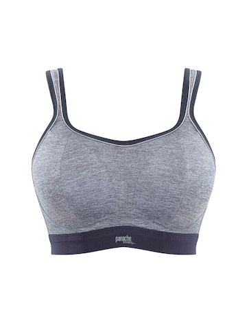 Panache Boundless Grey Marl Moulded Non Wired High Impact Sports Bra