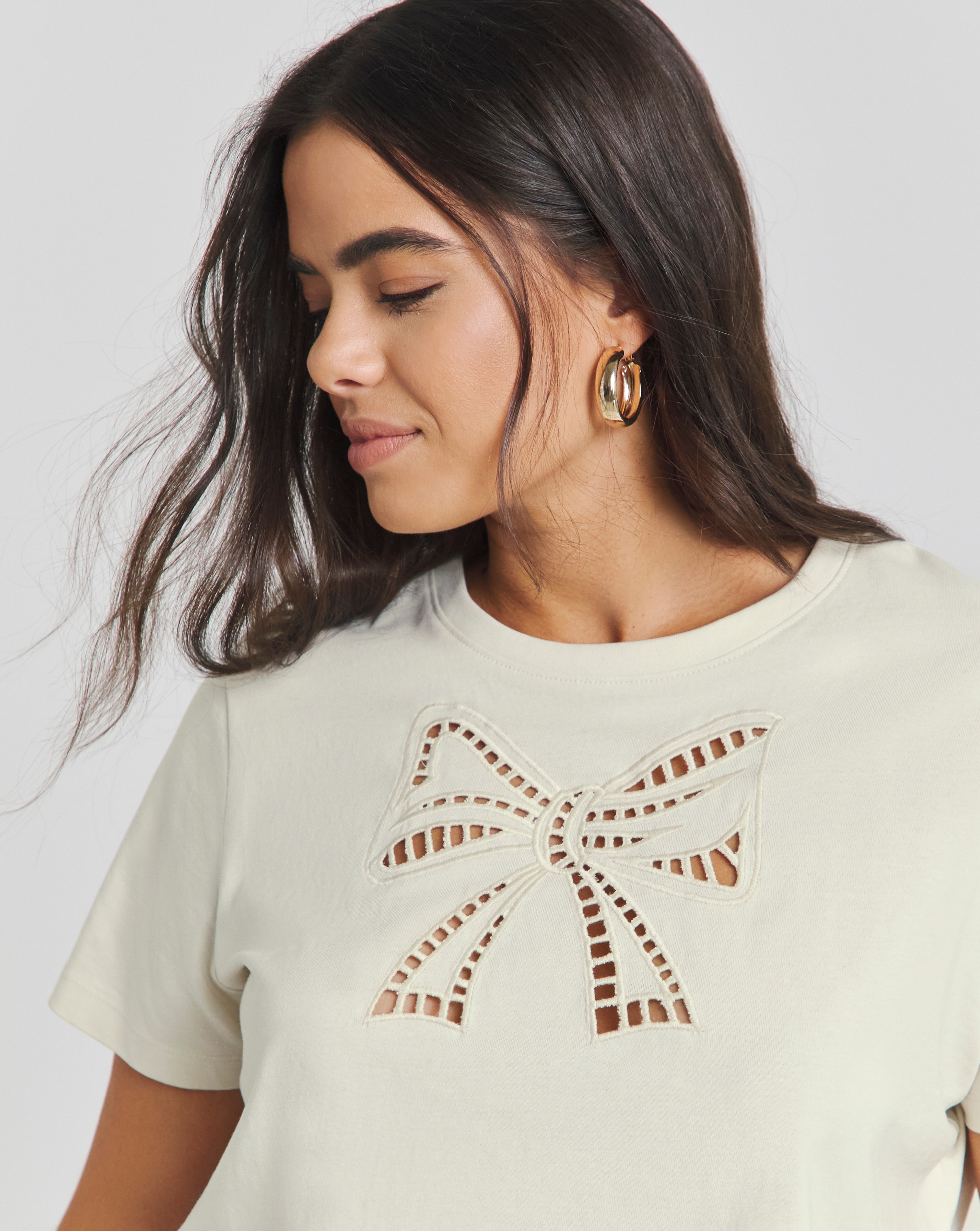 Bow Cut Out T-Shirt
