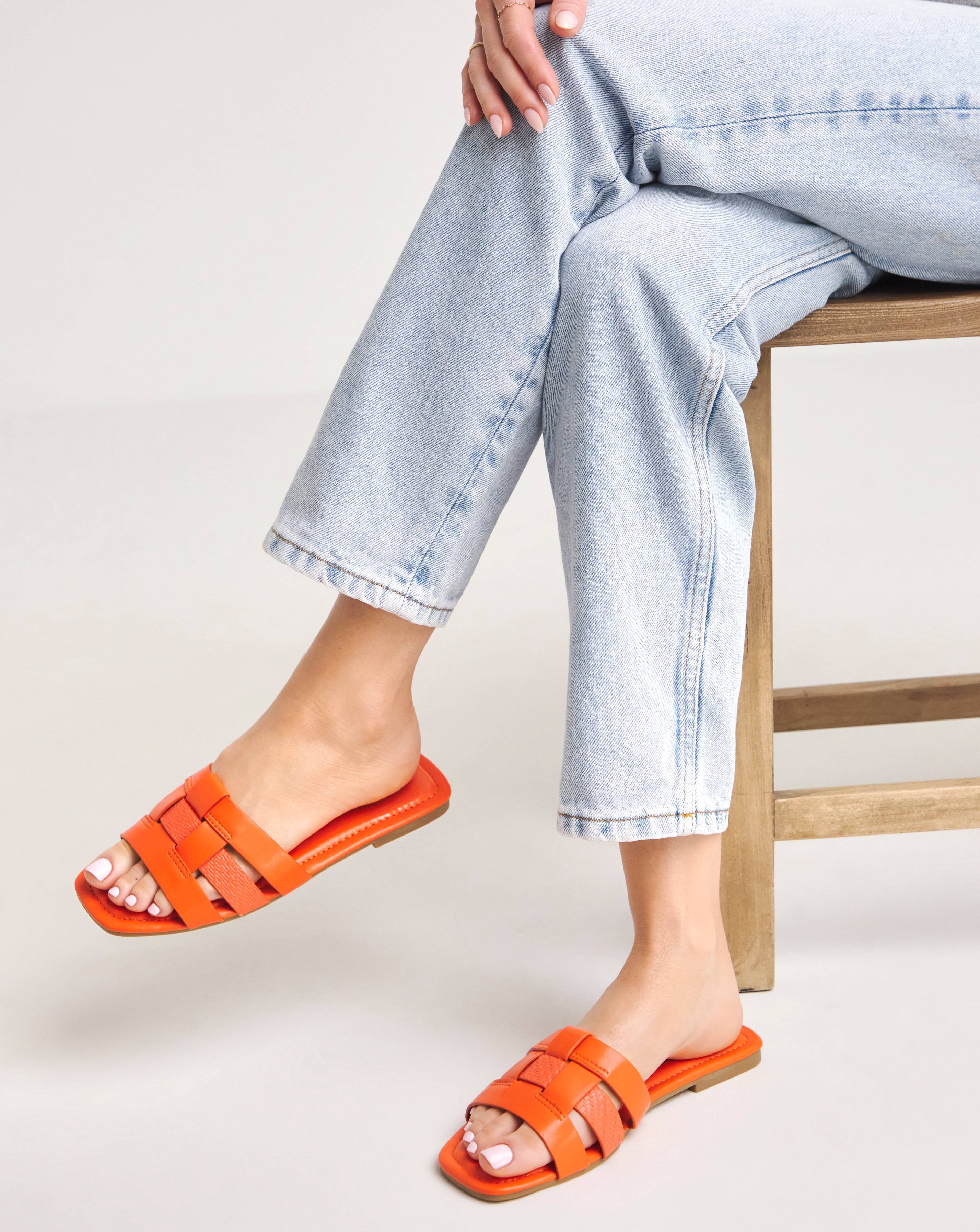 Woven Flat Sandal Wide