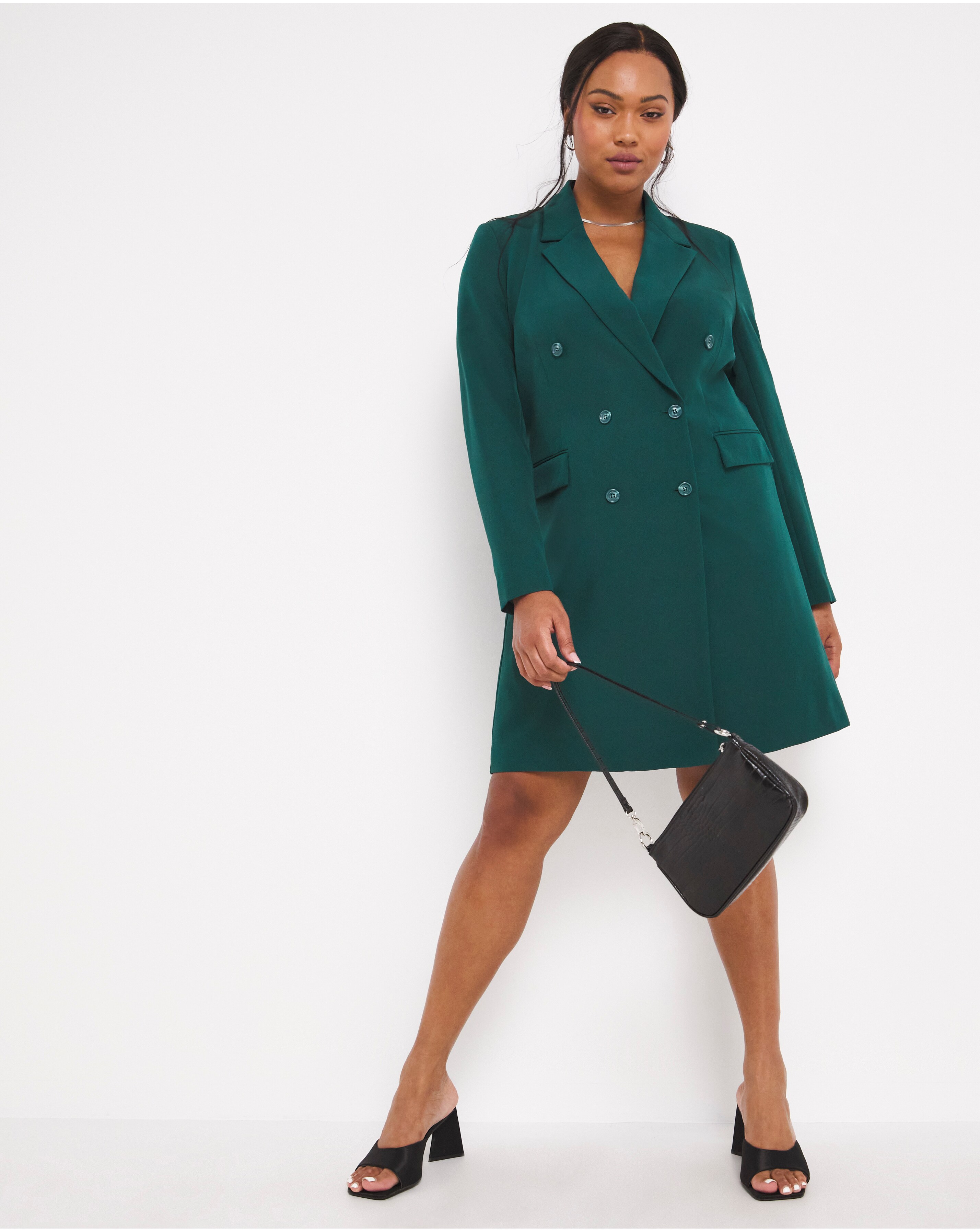Double Breasted Tailored Blazer Dress 