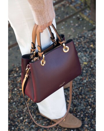 GALA CROSSBODY TOTE PLUM/TAN GALA CROSSBODY TOTE PLUM/TAN