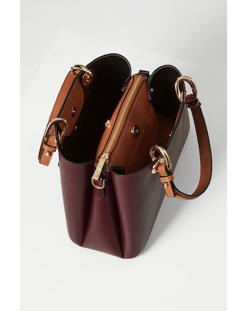 GALA CROSSBODY TOTE PLUM/TAN GALA CROSSBODY TOTE PLUM/TAN