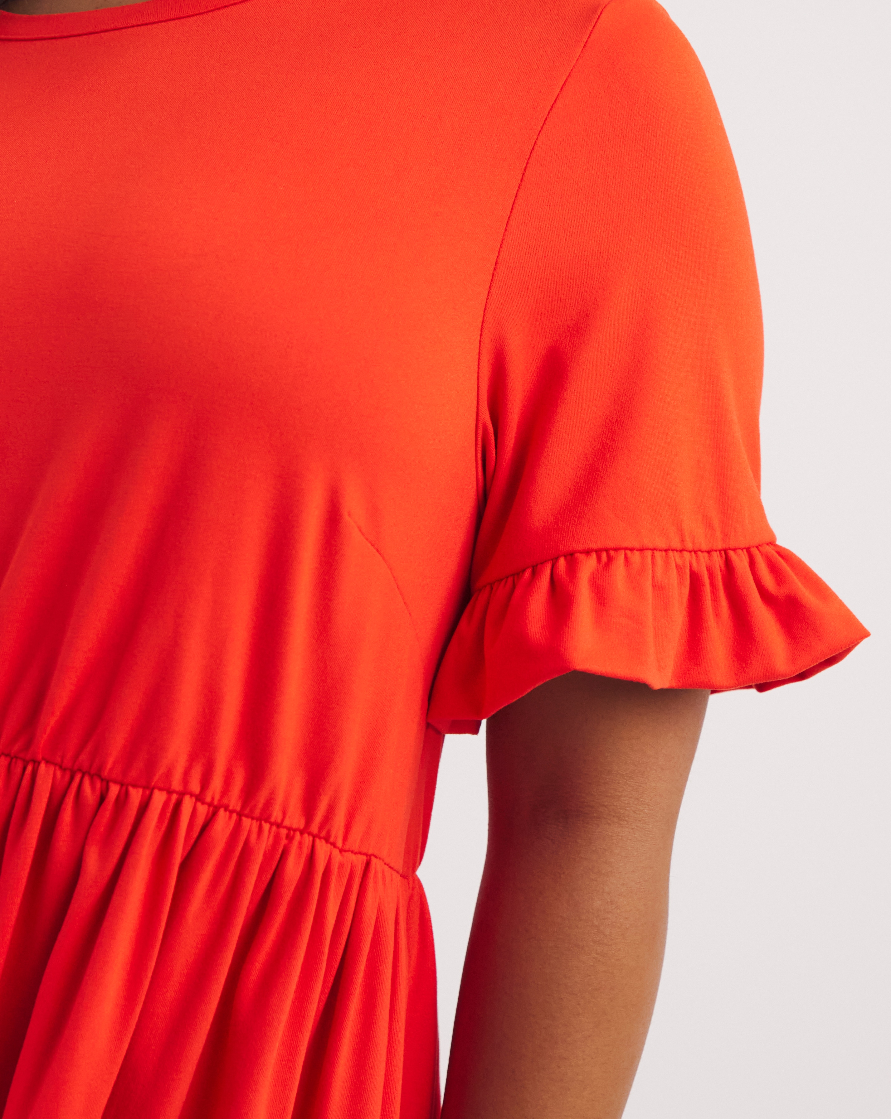 Ruffle smock dress top