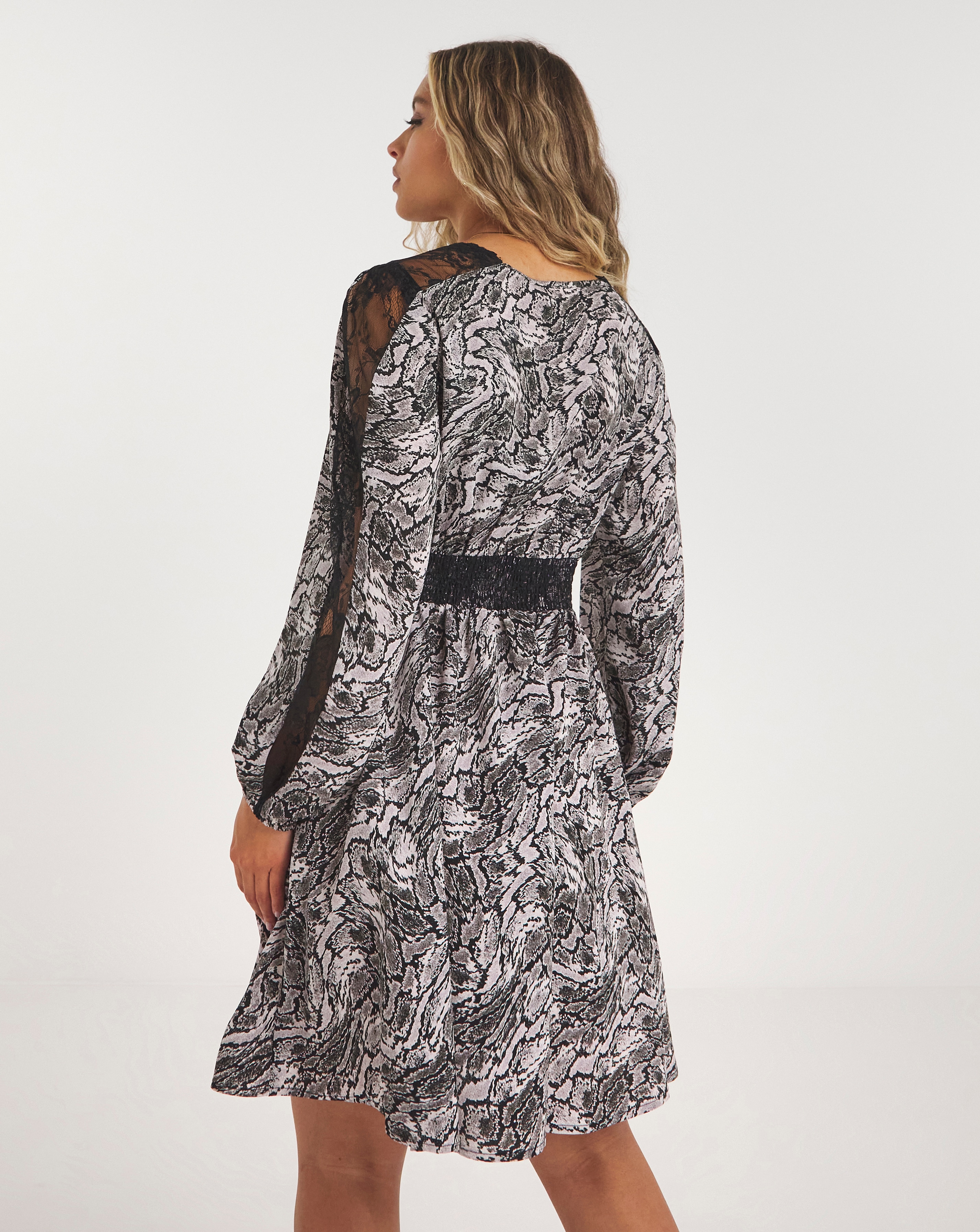 Snake print outlet skater dress