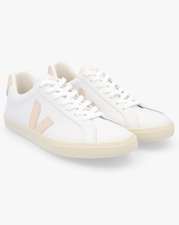 Veja Esplar Logo Extra White Sable Leather Trainers