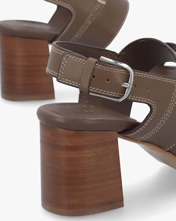 Radley The Goldborne Acorn Leather Block Heel Sandals Standard Fit