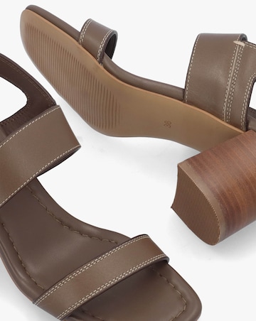 Radley The Goldborne Acorn Leather Block Heel Sandals Standard Fit