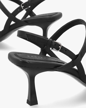 Radley Meadow Road Black Leather Heeled Sandals Standard Fit
