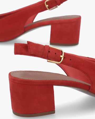 Radley Bliss Crescent Flame Suede Block Heeled Sling Backs Standard Fit