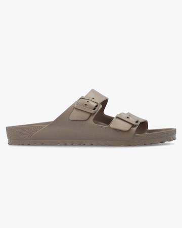 Birkenstock Arizona EVA Gray Taupe Two Bar Mules Narrow Width