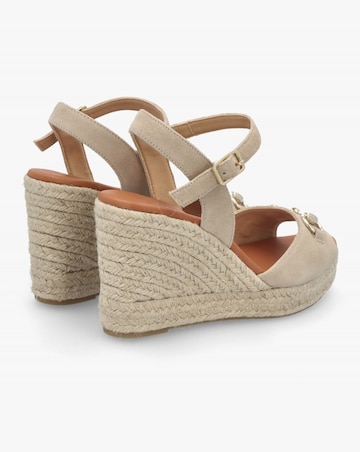 Daniel Jaffle Beige Suede Snaffle Wedge Espadrilles Standard Fit
