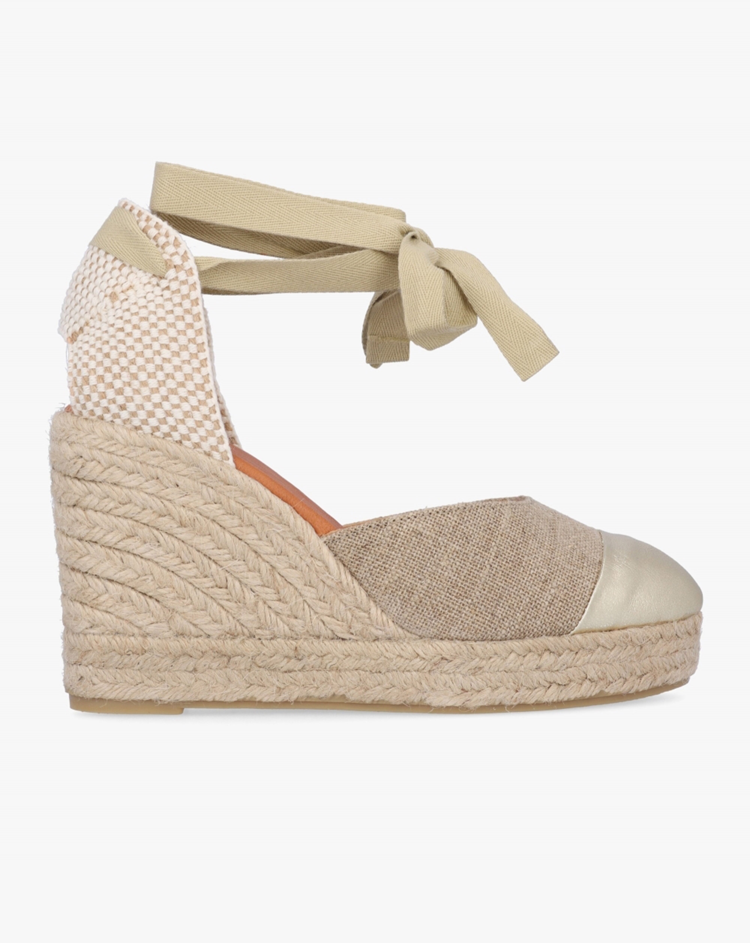 New In - Daniel Kendall Beige Wedge Espadrilles