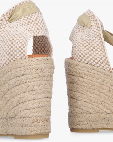 Daniel Kendall Beige Gold Wedge Espadrilles Standard Fit