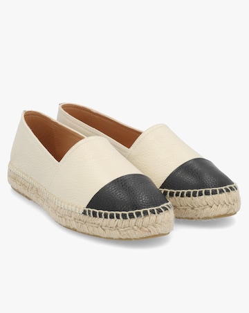 Daniel Joey Cream Leather Toe Cap Espadrilles Standard Fit