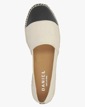 Daniel Joey Cream Leather Toe Cap Espadrilles Standard Fit