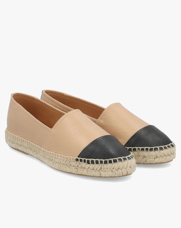 Daniel Joey Nude Leather Toe Cap Espadrilles Standard Fit