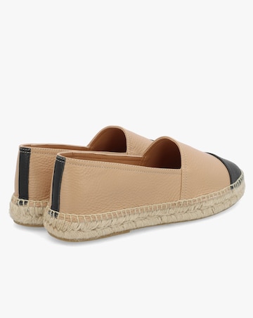 Daniel Joey Nude Leather Toe Cap Espadrilles Standard Fit