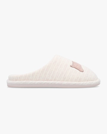 Radley Hadley Jersey Stripe Pale Pink Mule Slippers Standard Fit
