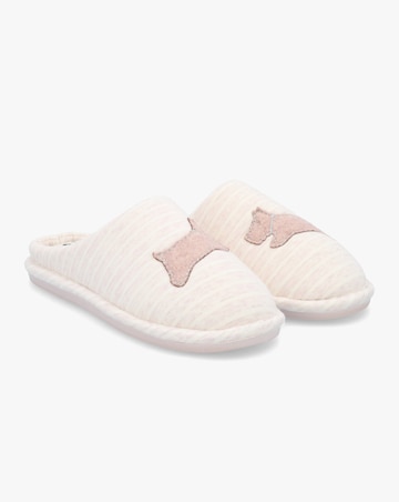 Radley Hadley Jersey Stripe Pale Pink Mule Slippers Standard Fit