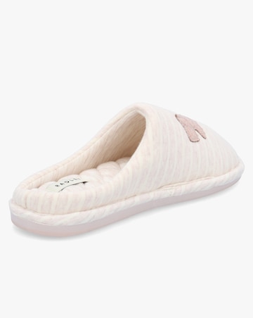 Radley Hadley Jersey Stripe Pale Pink Mule Slippers Standard Fit
