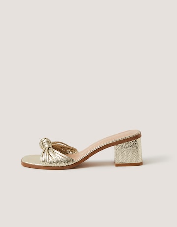 Monsoon Gwen Knot Metallic Mules